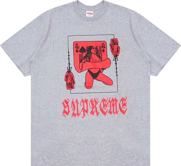 

Футболка Supreme Queen Tee 'Heather Grey', серый