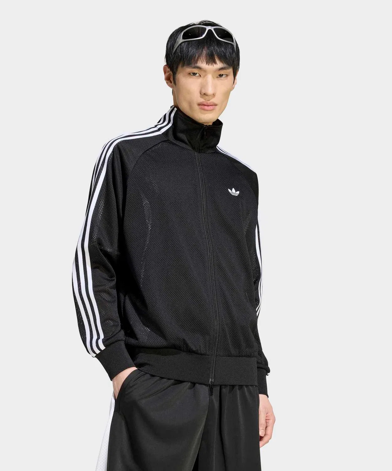 Женский трикотажный лонгслив с принтом Adidas Originals, Черный — фото 3