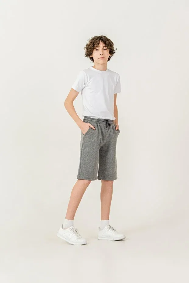 Детские шорты для мальчиков однотонные Mışıl Kids, Anthracite