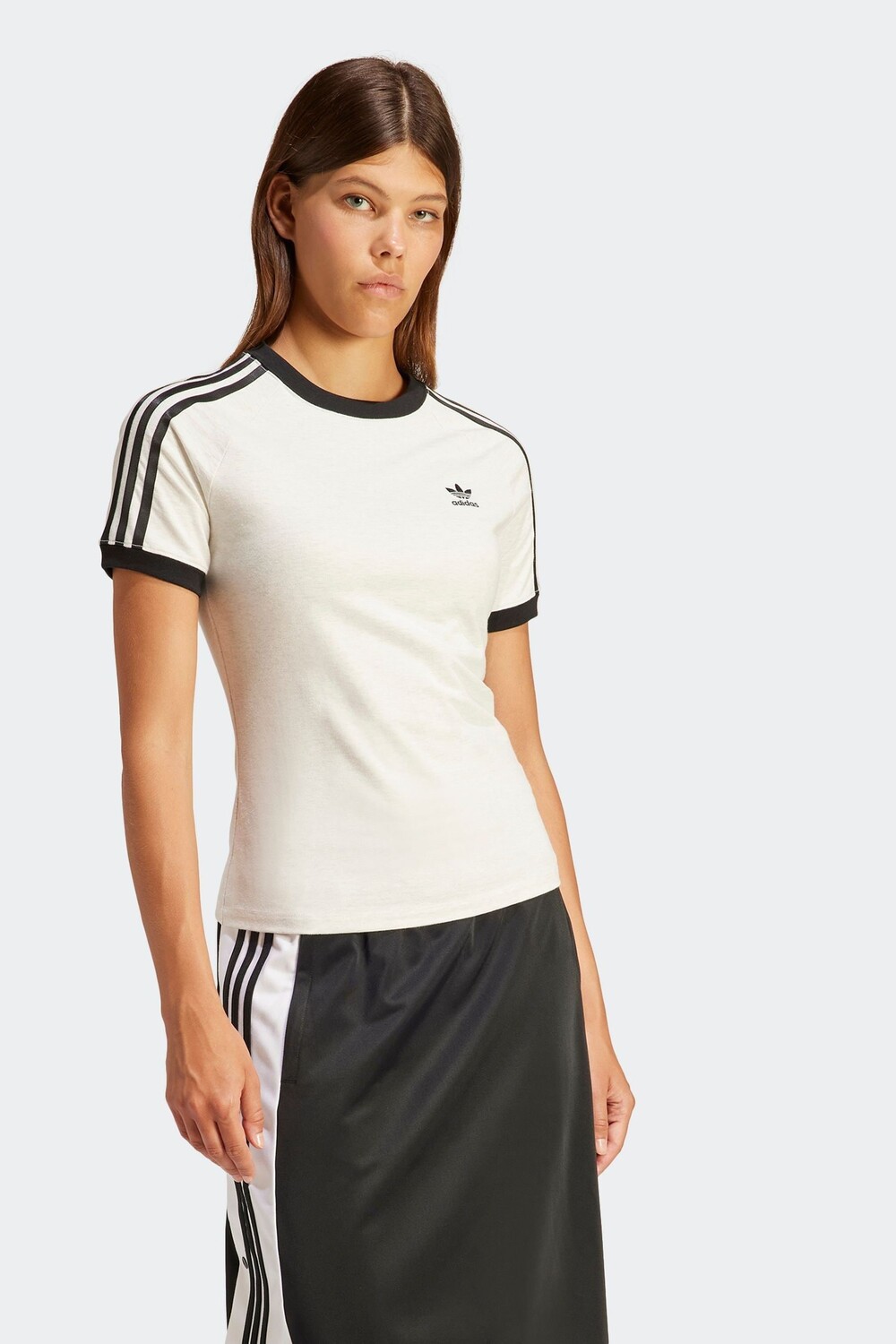 

Футболка Adidas с тремя полосками и рукавами реглан Adidas Originals, бежевый