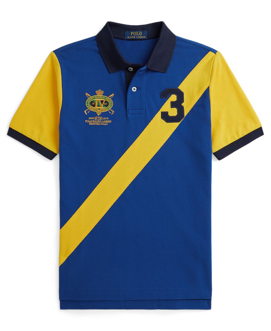 

Поло-рубашка из сетчатой ткани с цветовыми блоками для мальчиков 8-20 лет Polo Ralph Lauren, New Sapphire Multi