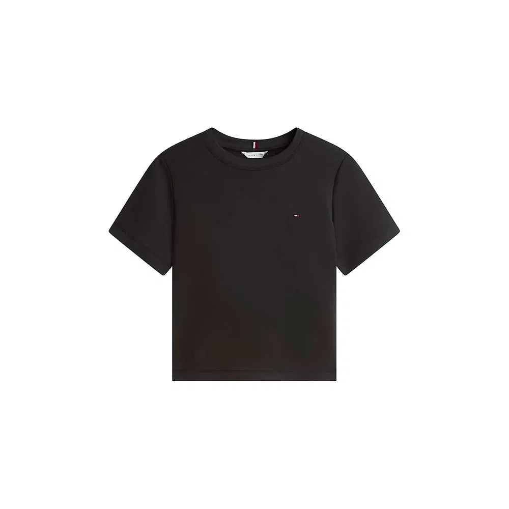 Женская футболка с коротким рукавом Interlock Boxy Fit Tommy hilfiger, Black — фото 3