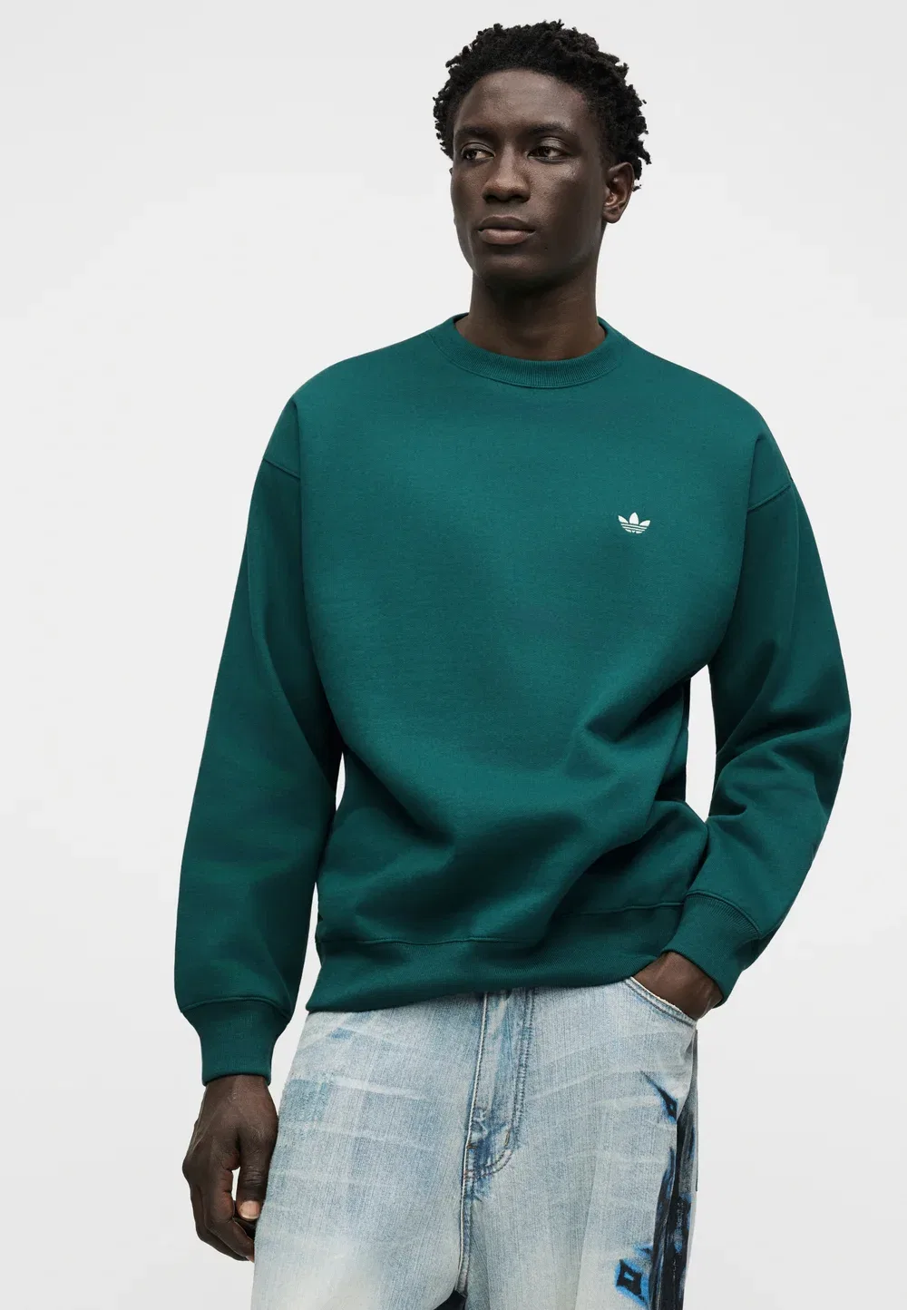Толстовка унисекс Crew Adidas Originals, Rich Green — фото 4