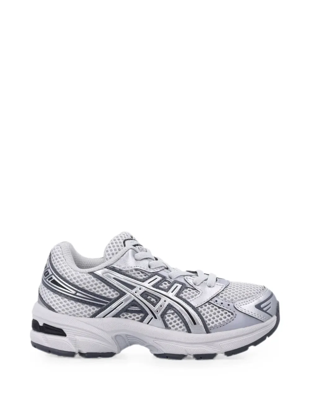 Кроссовки GEL-1130 PS с эффектом металлик Asics Kids, серый — фото 2