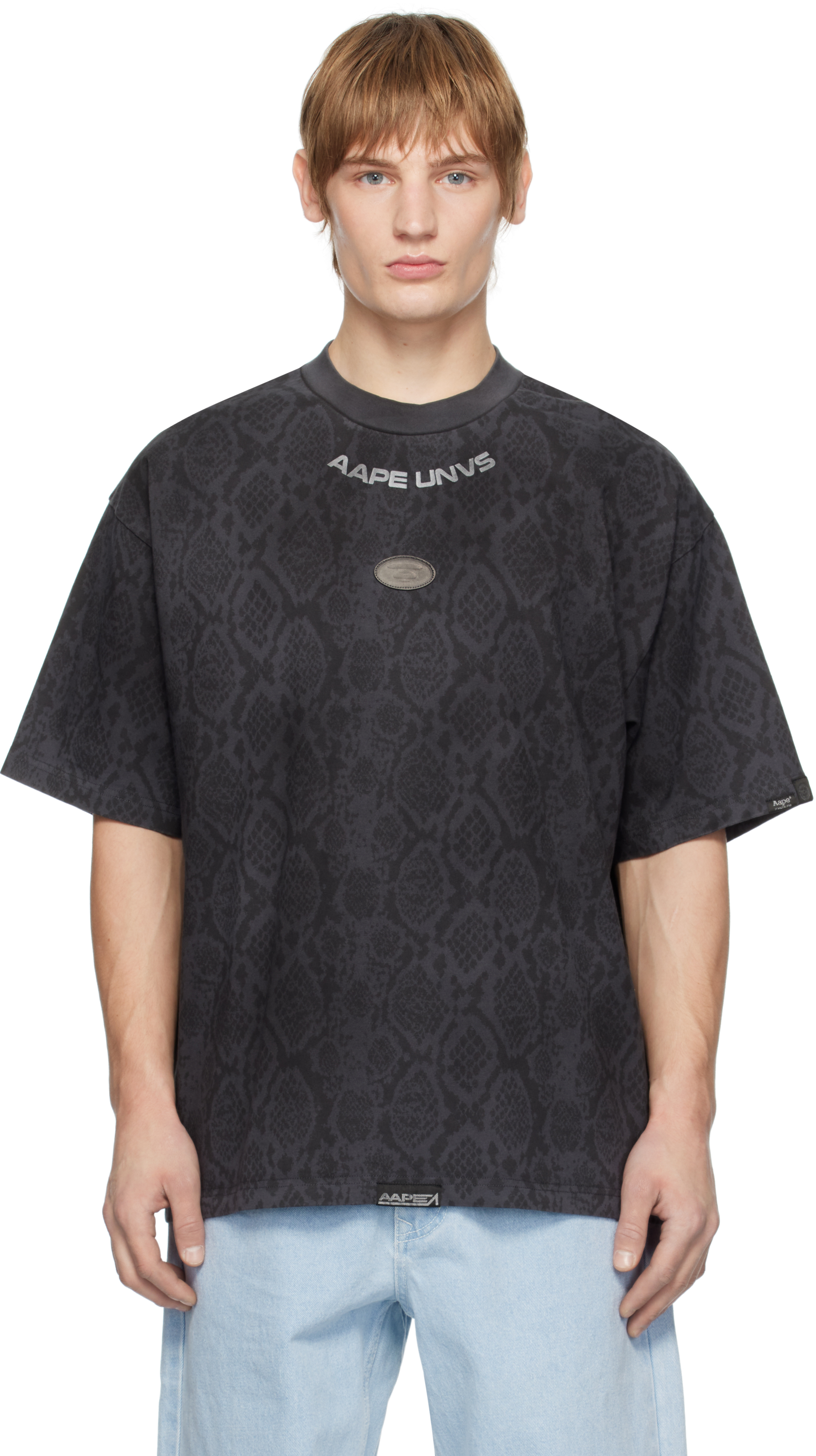 

Футболка с узором в виде логотипа Moonface AAPE by A Bathing Ape