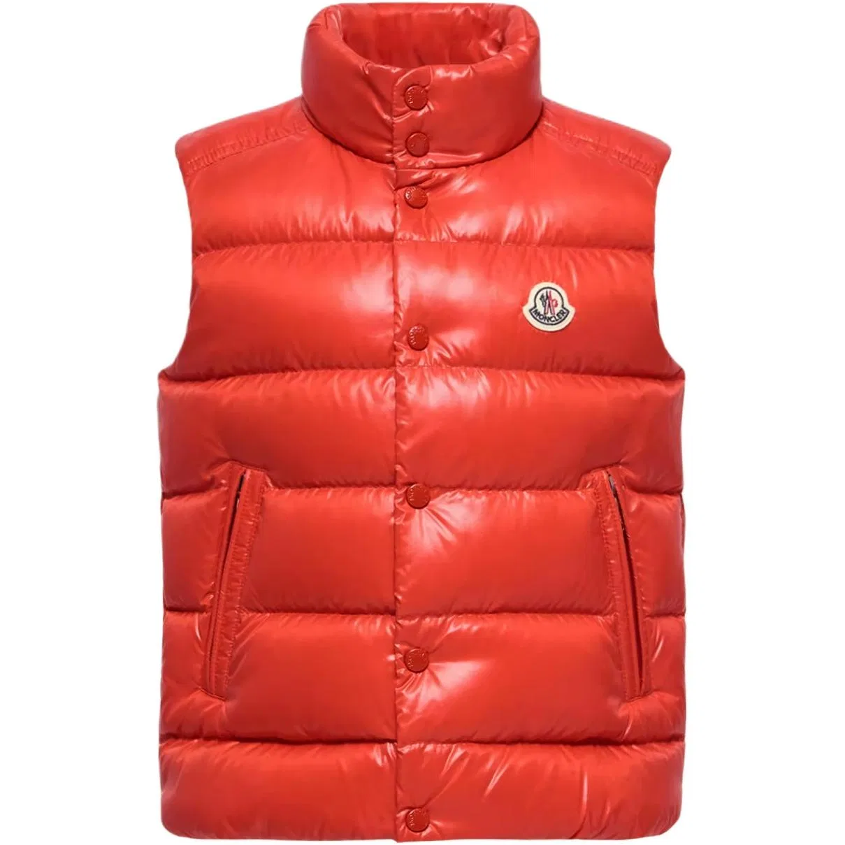 Детская жилетка пуховая с воротником-стойкой Moncler, Red