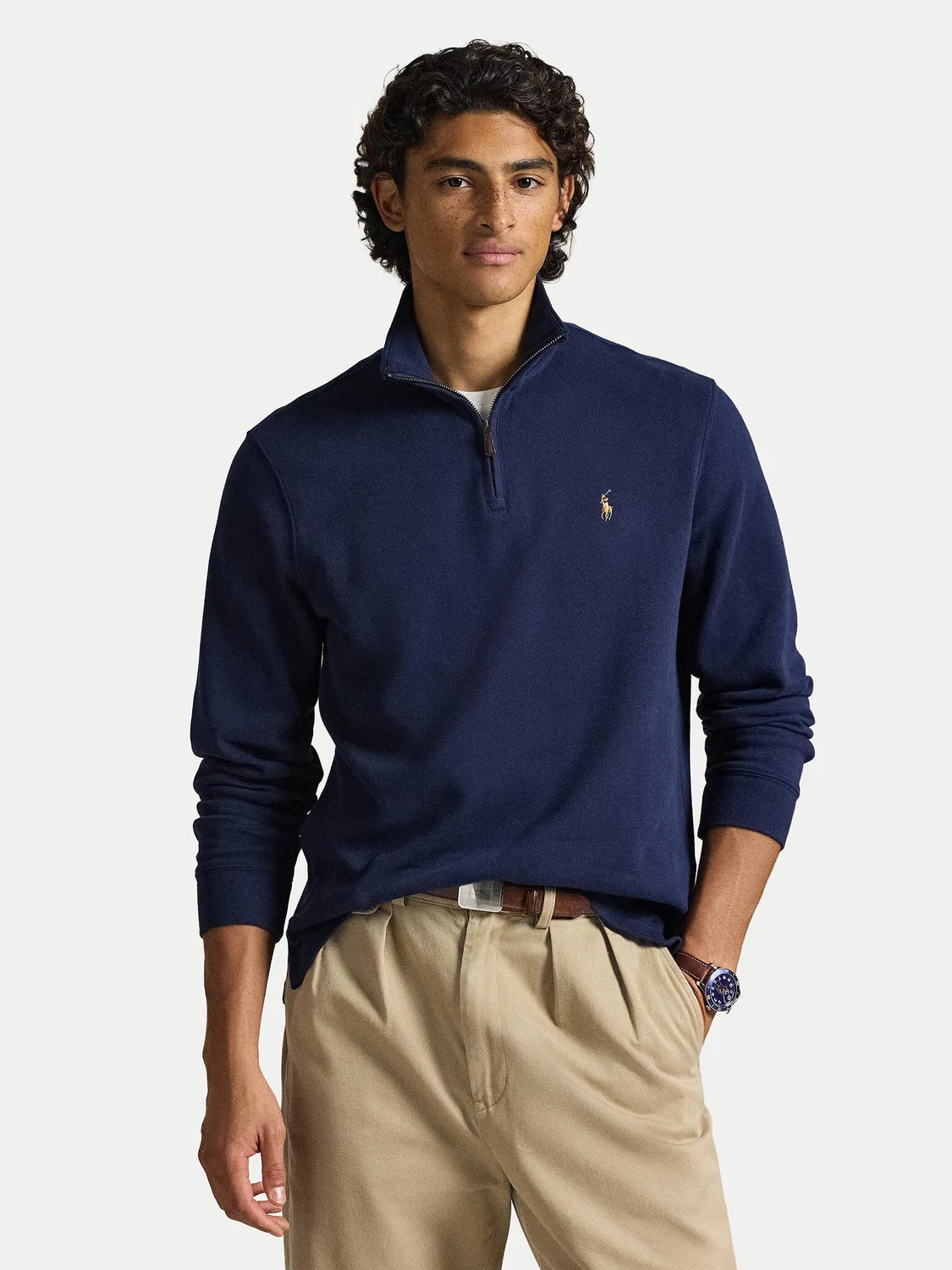 Мужской пуловер стандартного кроя Polo Ralph Lauren, темно-синий