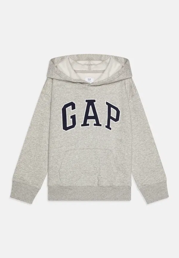 Детская свободная толстовка с логотипом - худи Gap, светло-серый