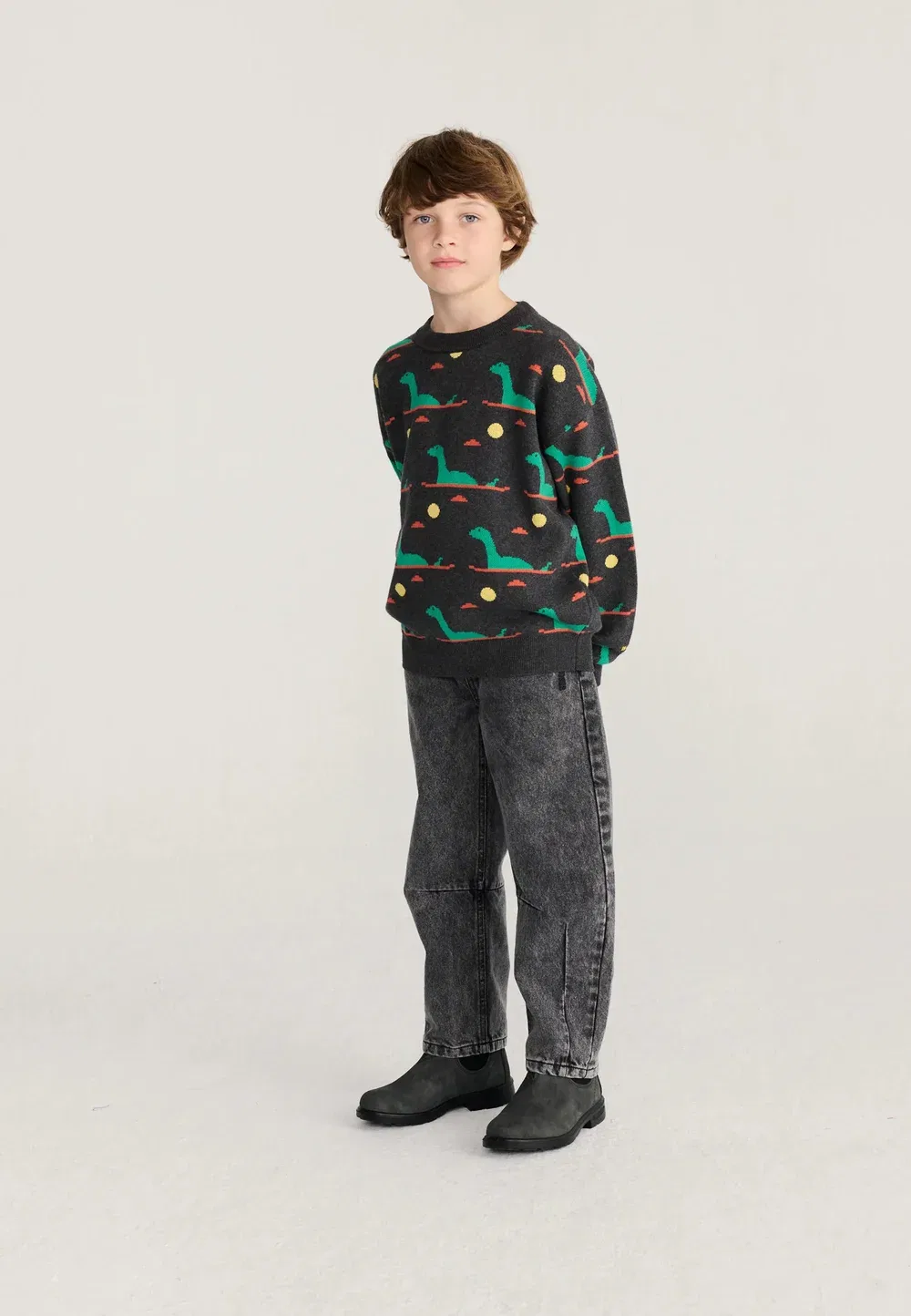 Свитер унисекс «Озерное чудовище» Bobo Choses, Mottled Anthracite