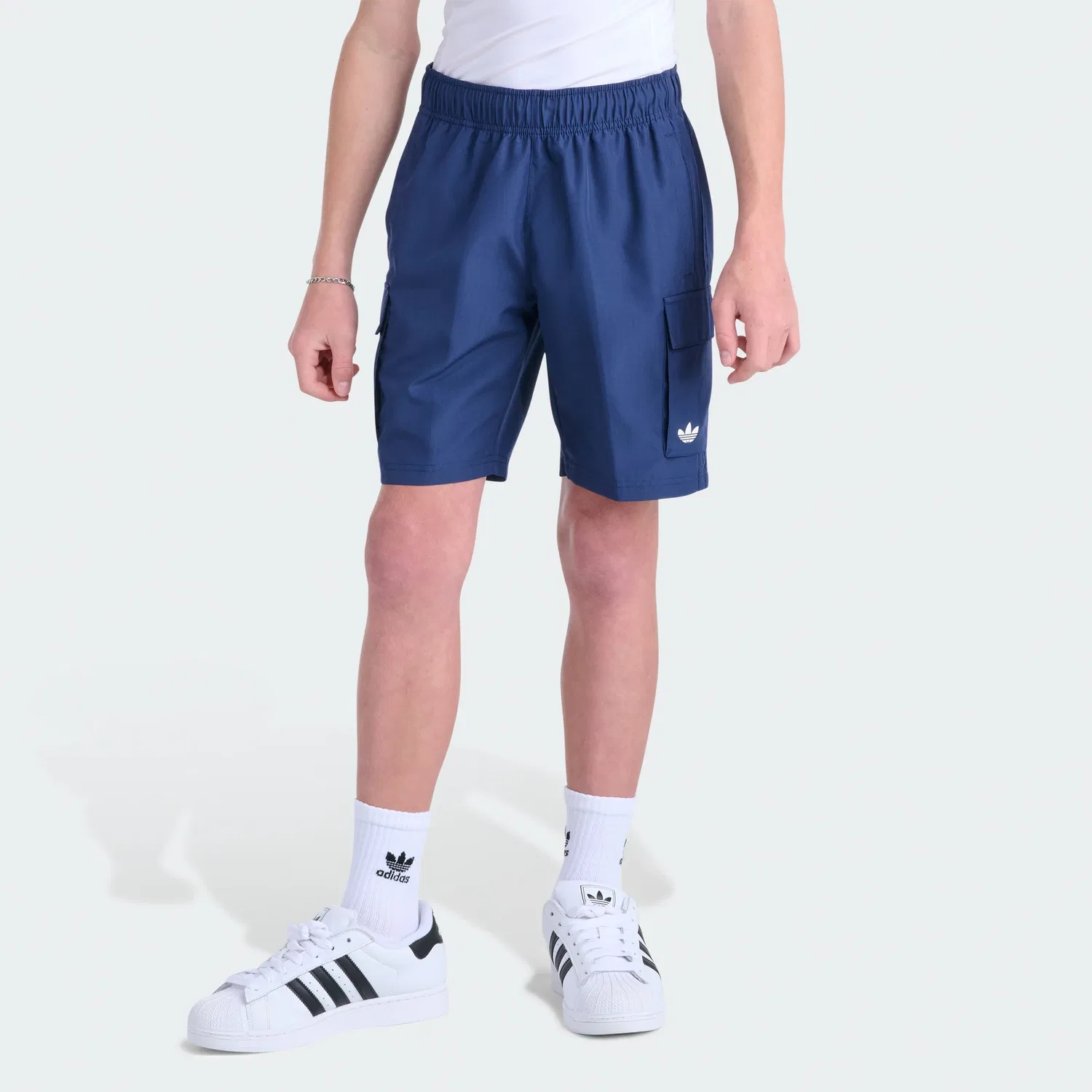 Детские шорты карго с поясом на шнурке Woven OG Cargo adidas, Night Indigo