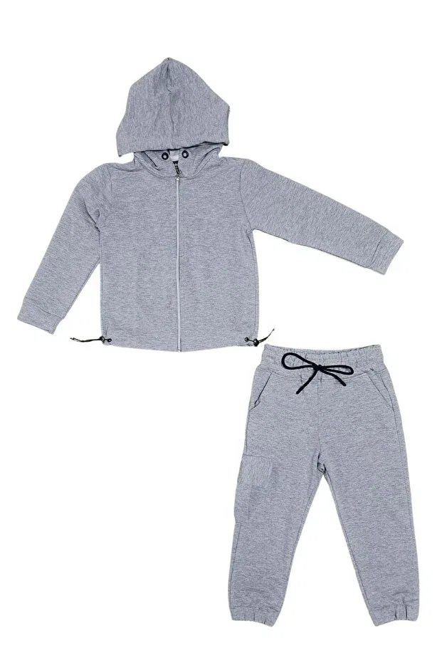 Детский спортивный комплект с капюшоном на молнии Mnk Baby&Kids, Gray