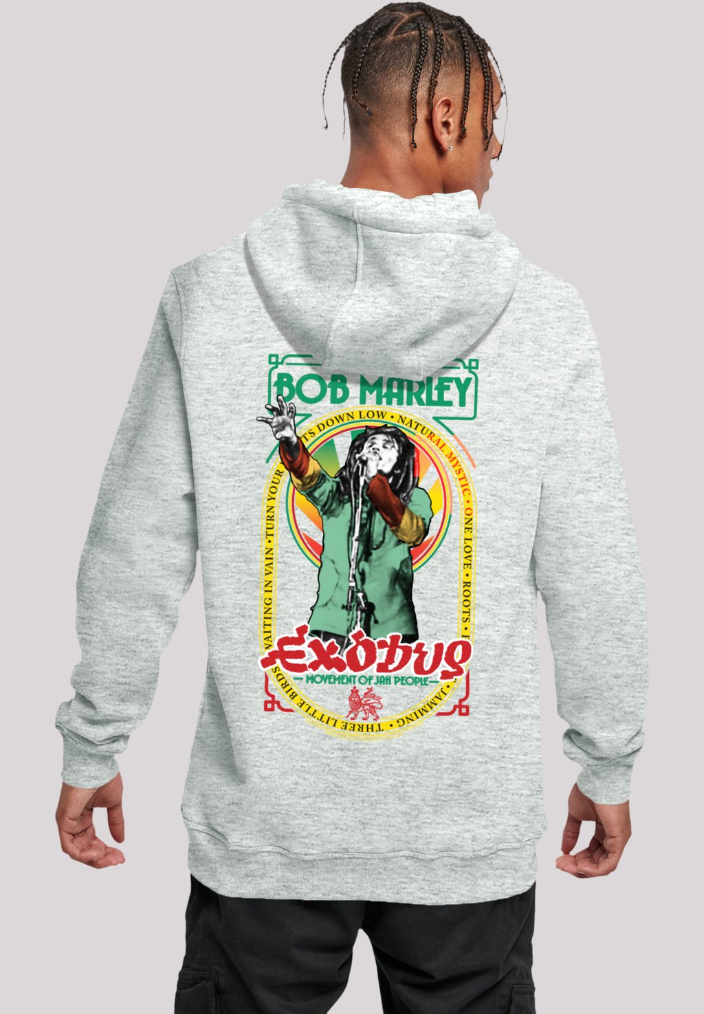 

Толстовка BOB MARLEY REGGAE MUSIC EXODUS SINGING F4NT4STIC, серый