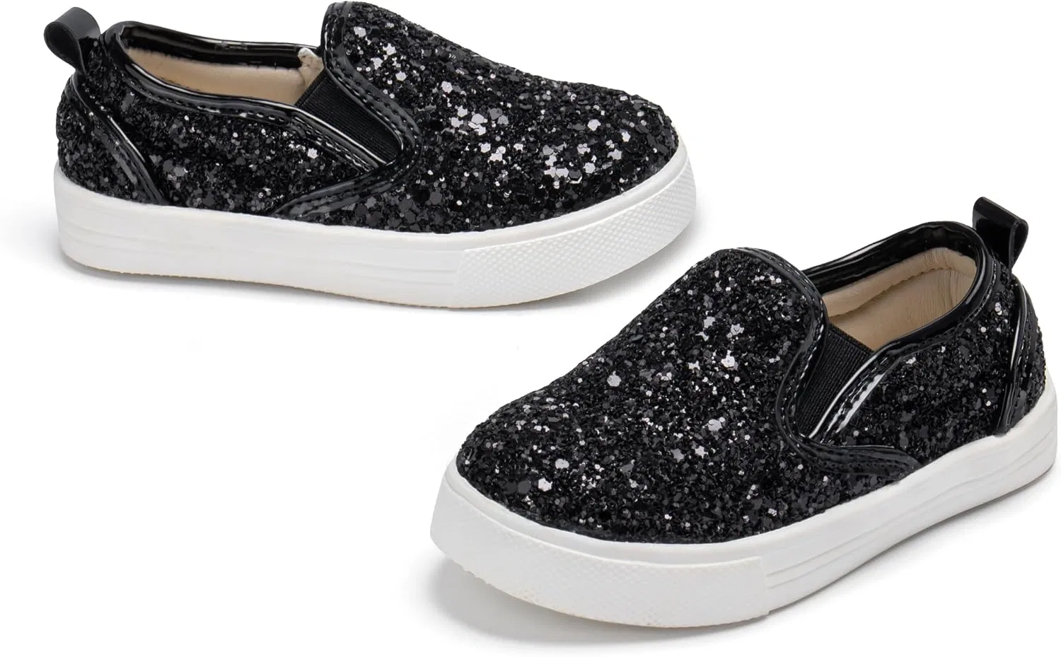 Детские кроссовки для девочек с блестками Slip-On Tegeek, Frosty White
