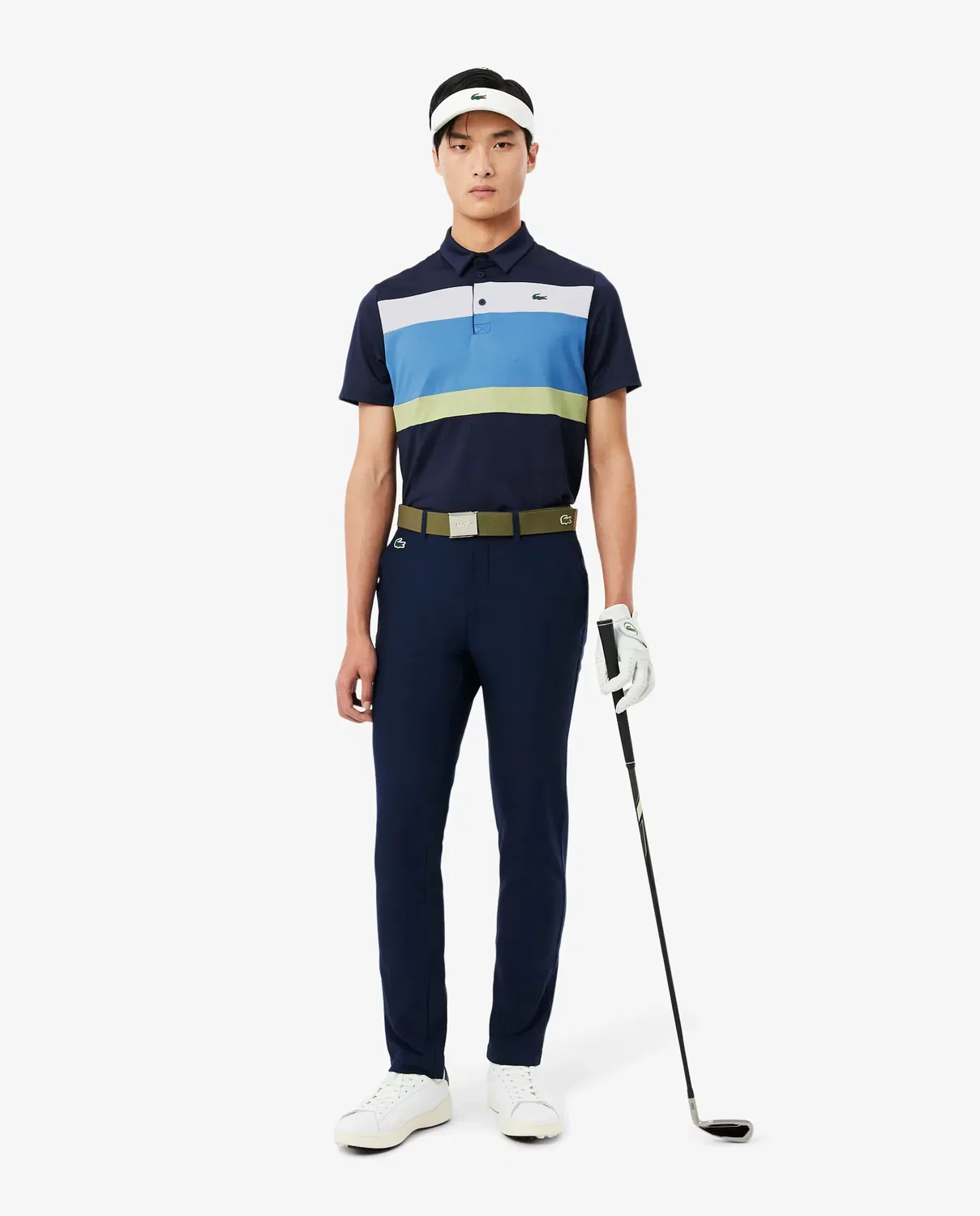 Мужское поло для гольфа с принтом Ultra-Dry Lacoste, Azul — фото 4