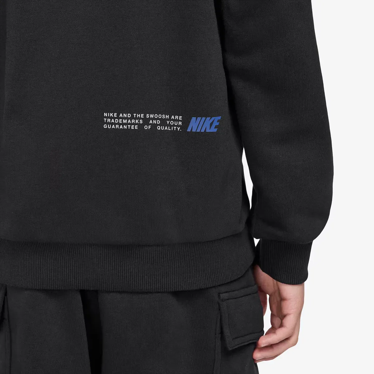 Детская худи с капюшоном из флиса Sportswear Club Fleece Nike, Negro — фото 3