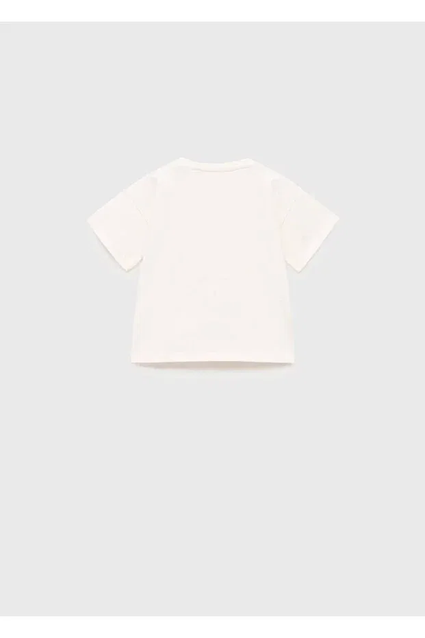 Детская футболка с принтом Snoopy Mango Baby, Off White — фото 2