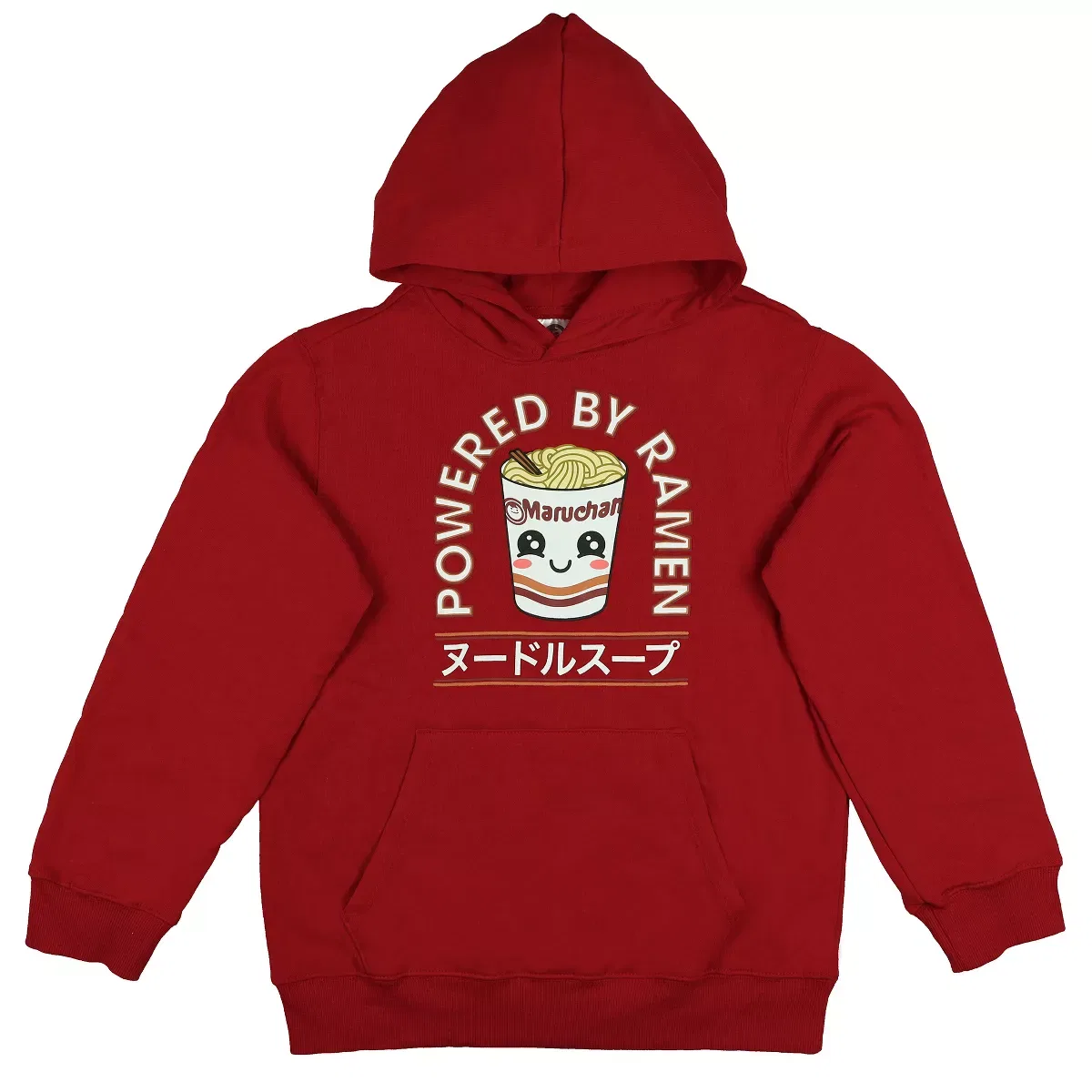 Детский свитшот для мальчиков с принтом Powered by Ramen Mad Engine, Red