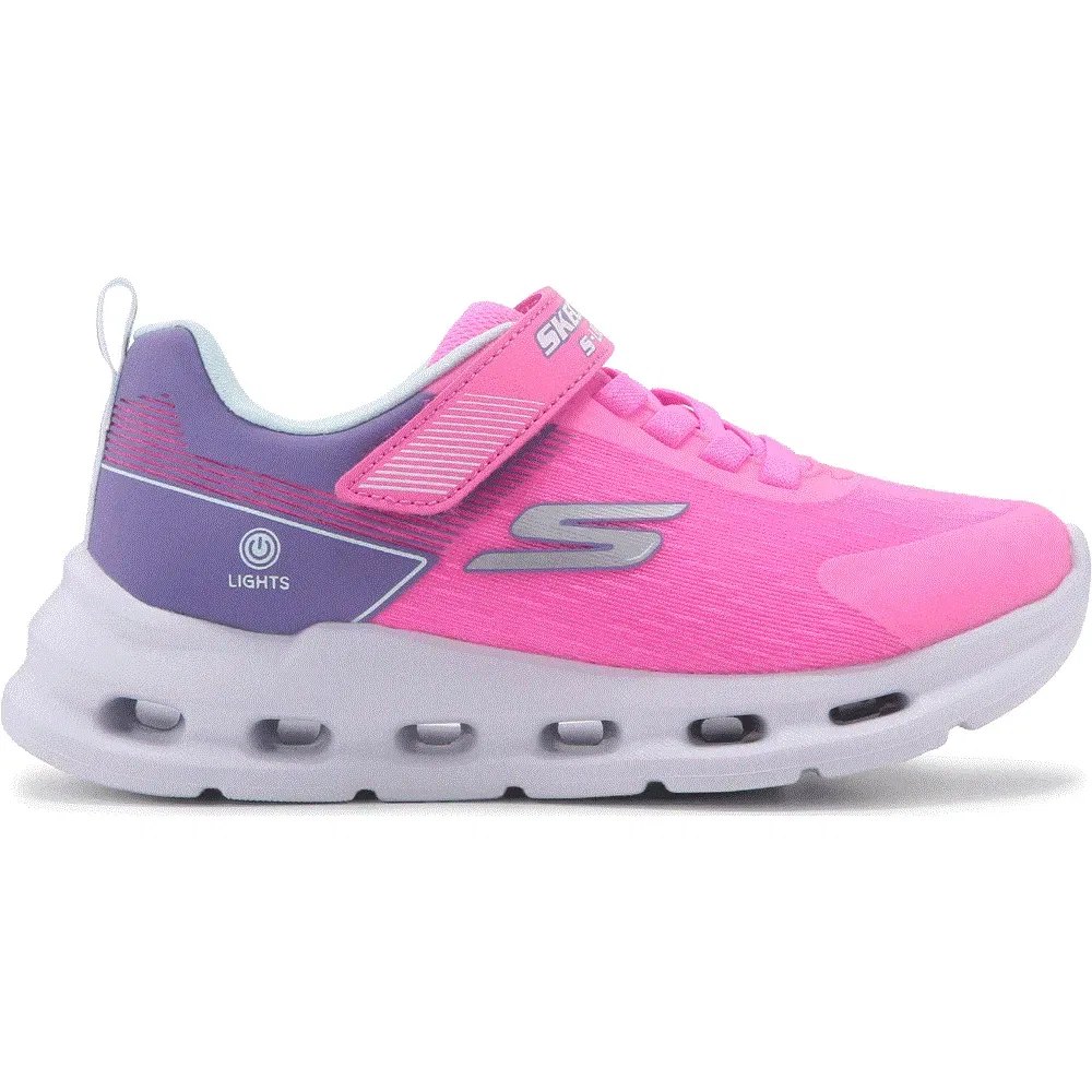 Детские кроссовки с подсветкой Glide Step Skechers, Pink/Blue Multi — фото 2