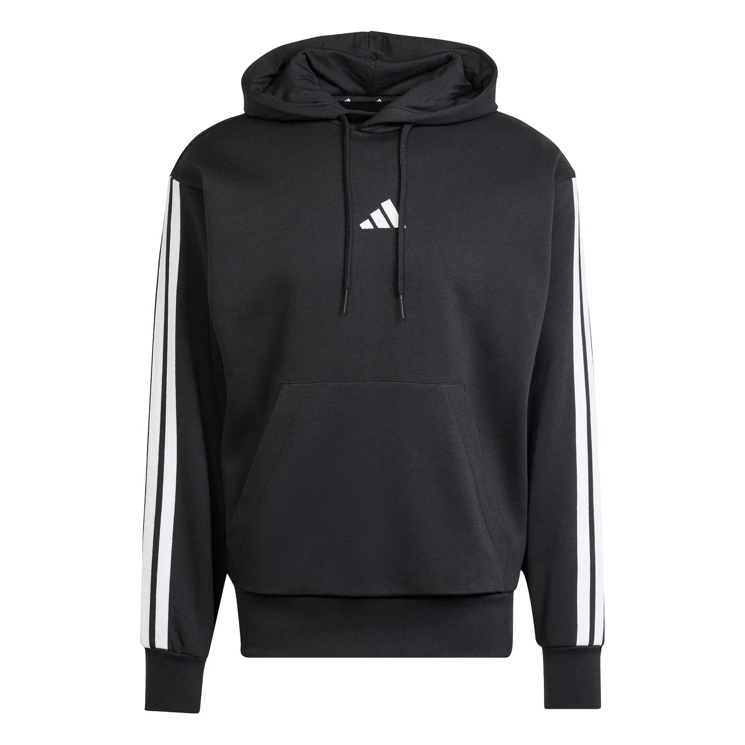 Мужское худи с флисом adidas Essentials 3-Stripes Fleece, Schwarz