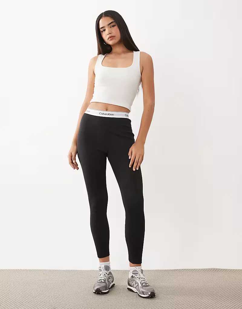Леггинсы в рубчик от Calvin Klein, черный