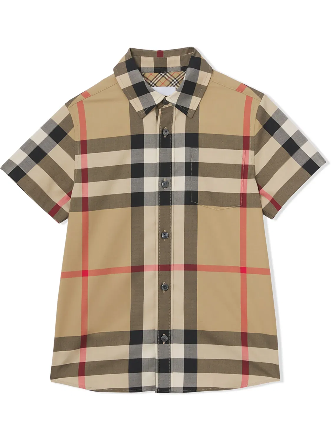 Рубашка с винтажным клетчатым принтом Burberry, нейтральный