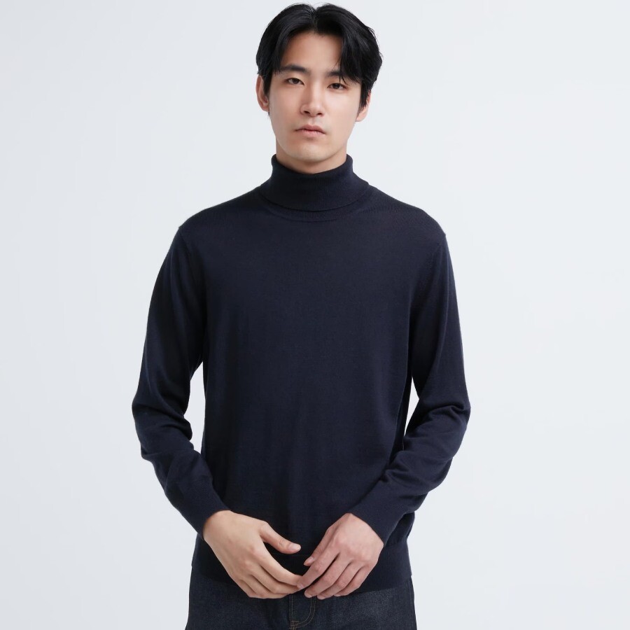 

Джемпер Uniqlo Extra Fine Merino, темно-синий