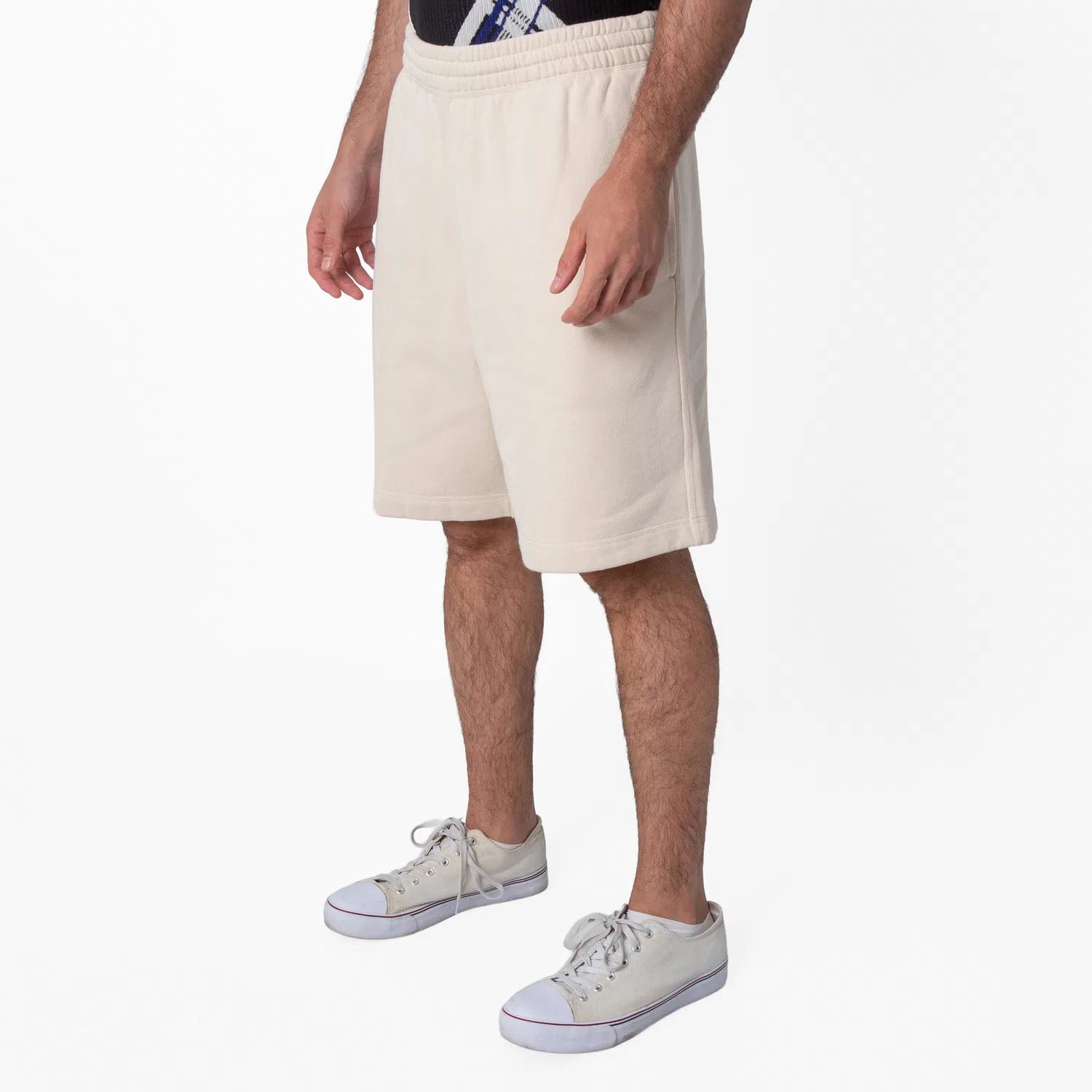 Шорты хлопковые свободного кроя Equestrian Knight Design Cotton Shorts Burberry, Soap — фото 2