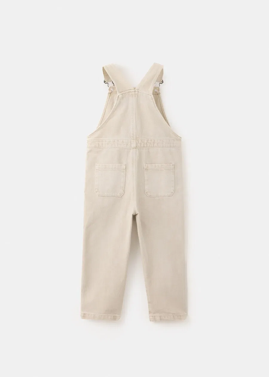 Детский комбинезон MANGO KIDS Regular Overalls 'RANDALL' цвета экрю — фото 2