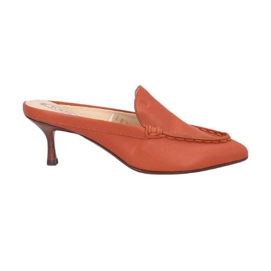 Кожаные мюли Tod's на фигурном каблуке