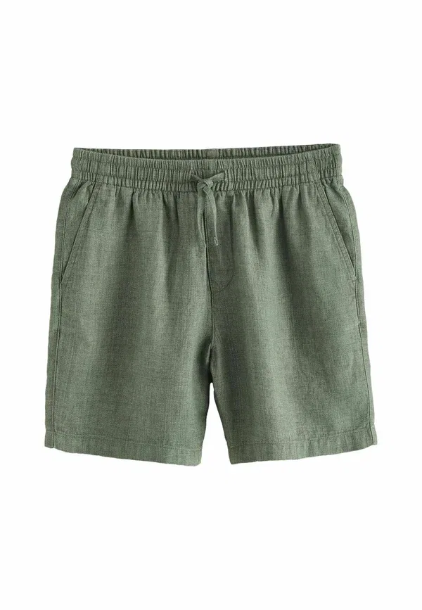 Брюки из льна Tracksuit bottoms Next, green, зеленый — фото 4