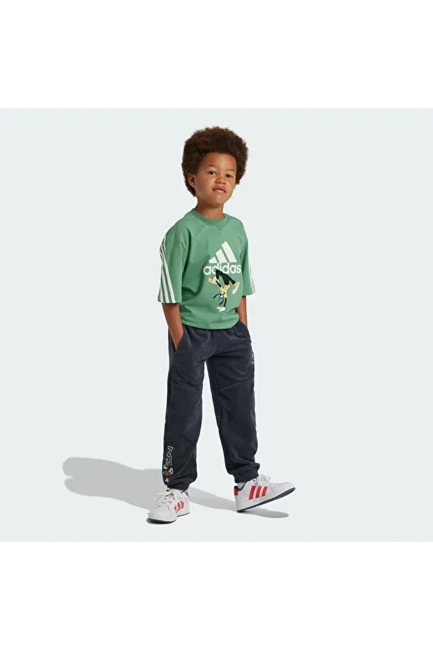Детские спортивные штаны для девочек с принтом Disney Mickey Mouse, Adidas, Gri — фото 2