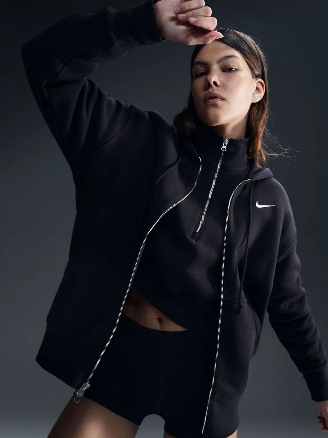 Худи Nike Phoenix Oversized, черный — фото 4
