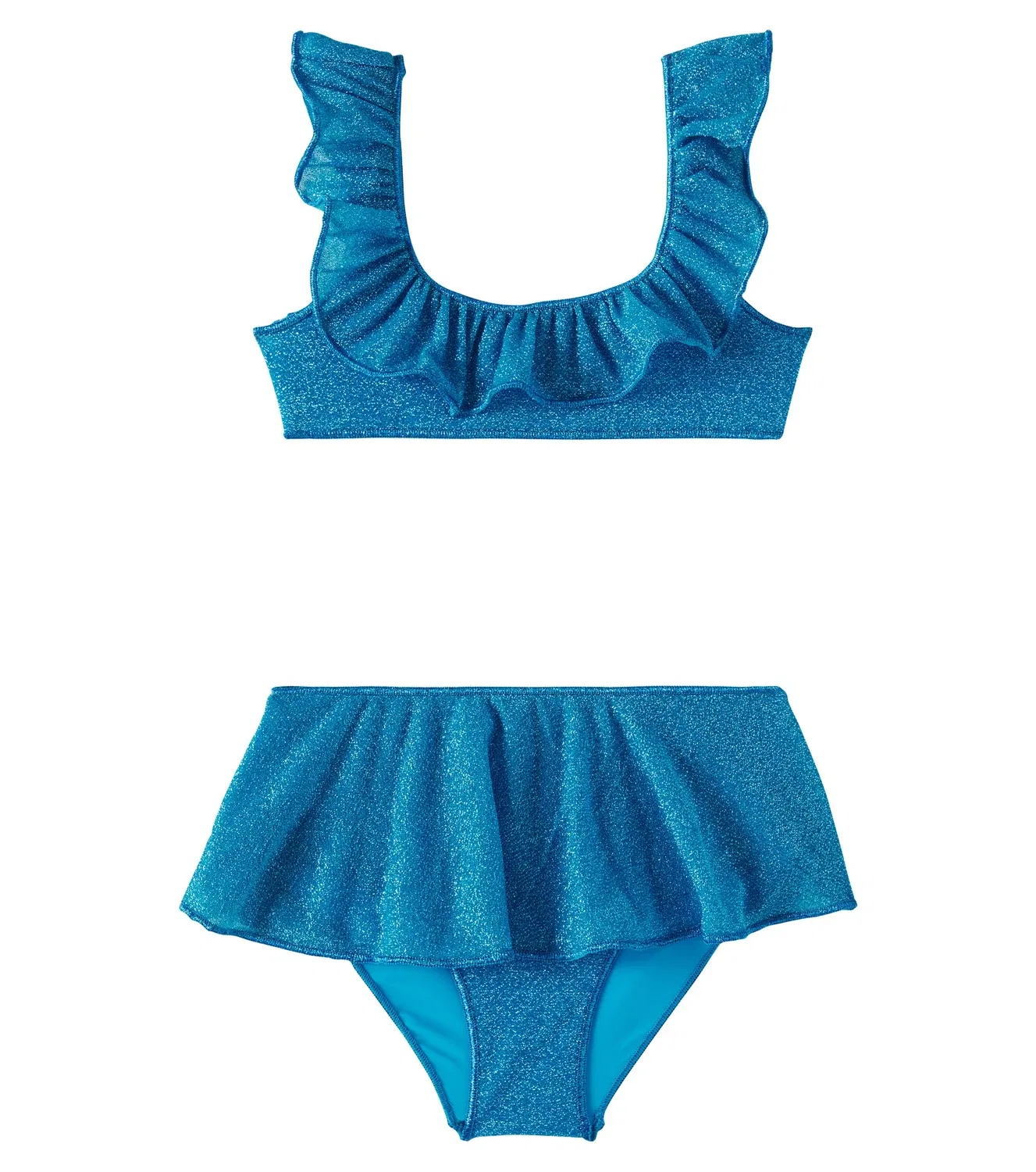Комплект бикини с оборками из ламе Lumière Oseree Kids, Turquoise
