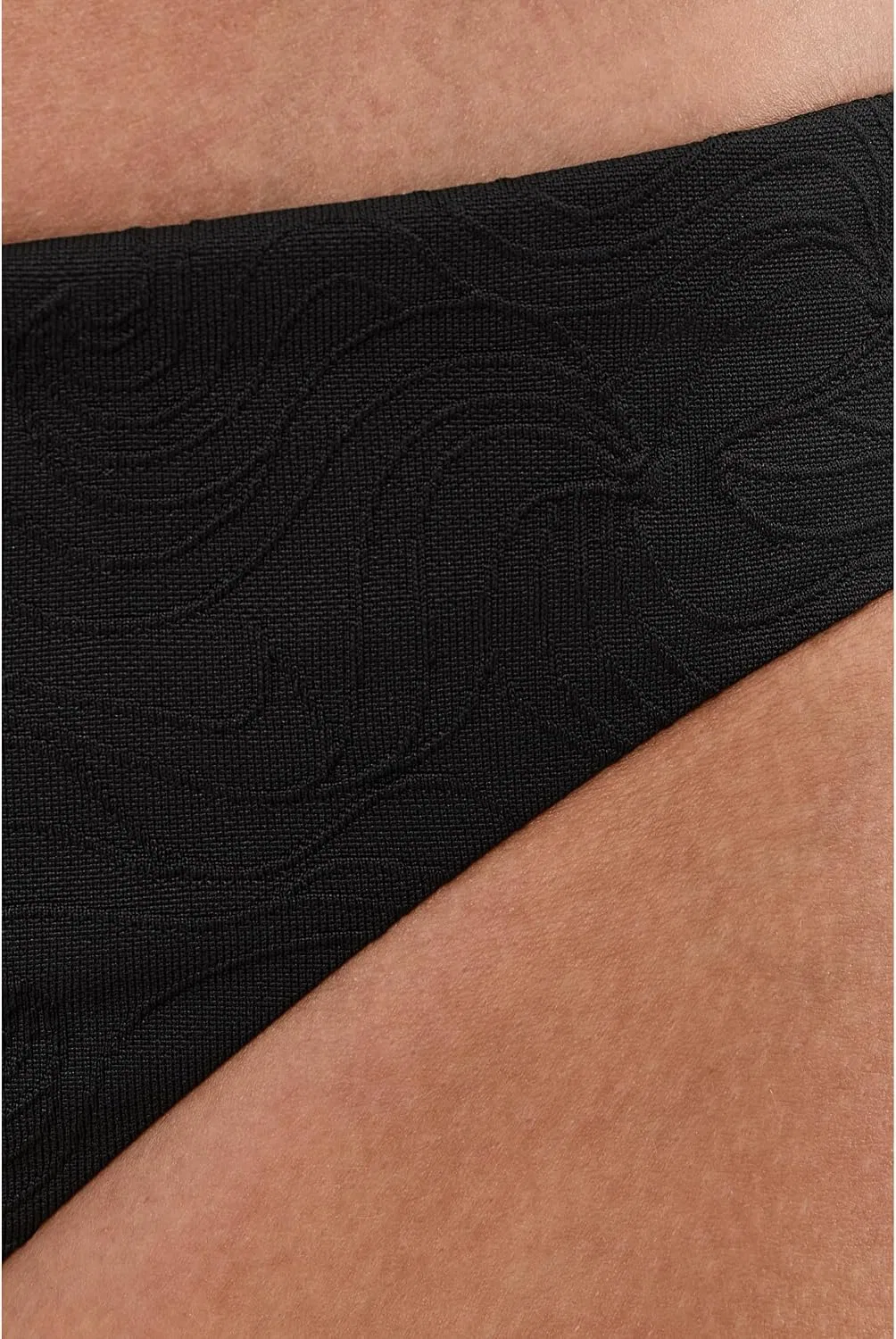 Женские бикини-шорты с жаккардовой текстурой Line Wave Nike, Black — фото 4