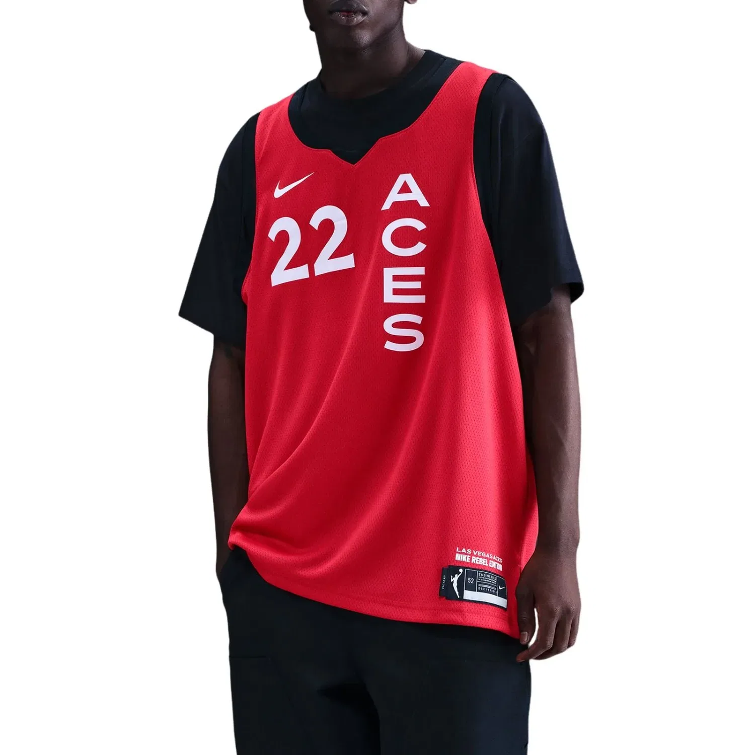 Мужская игровая майка A'ja Wilson Las Vegas Aces 2024 Rebel Edition Dri-FIT WNBA Victory Jersey 'University Red' Nike, University Red — фото 4