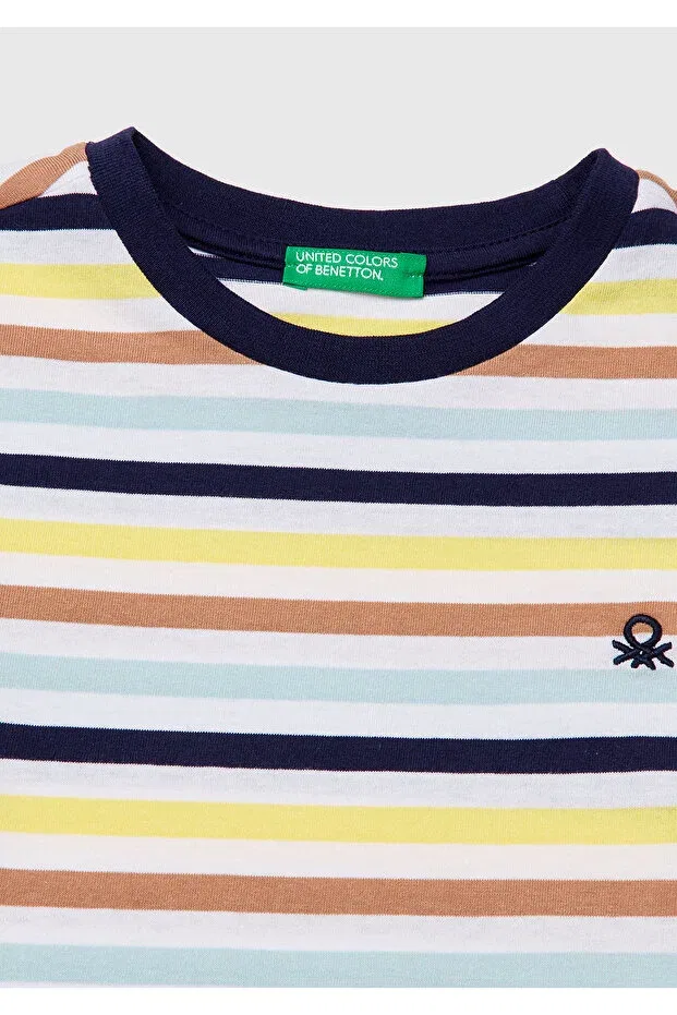 Детская футболка для мальчиков с принтом United Colors Of Benetton, Colorful Mix — фото 3