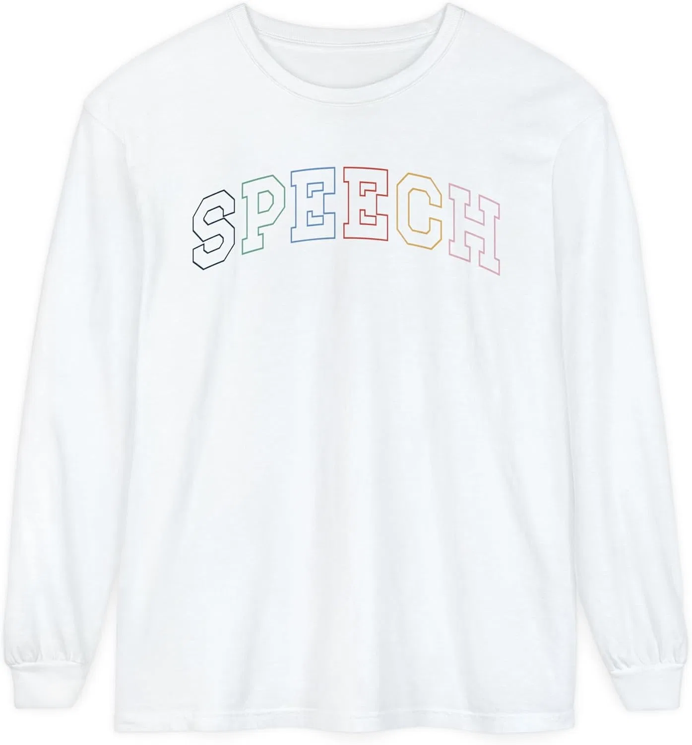 Женская футболка с длинным рукавом Varsity Speech, White