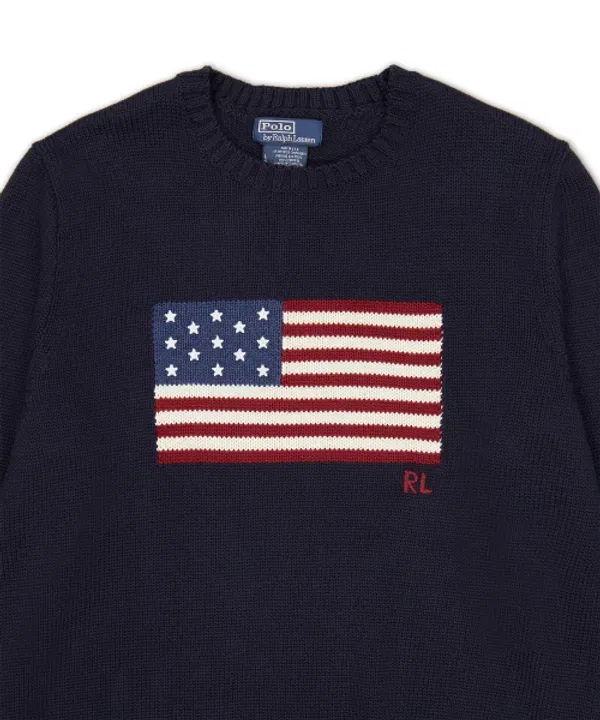 Свитер иконический флаг, Polo Ralph Lauren, синий — фото 3