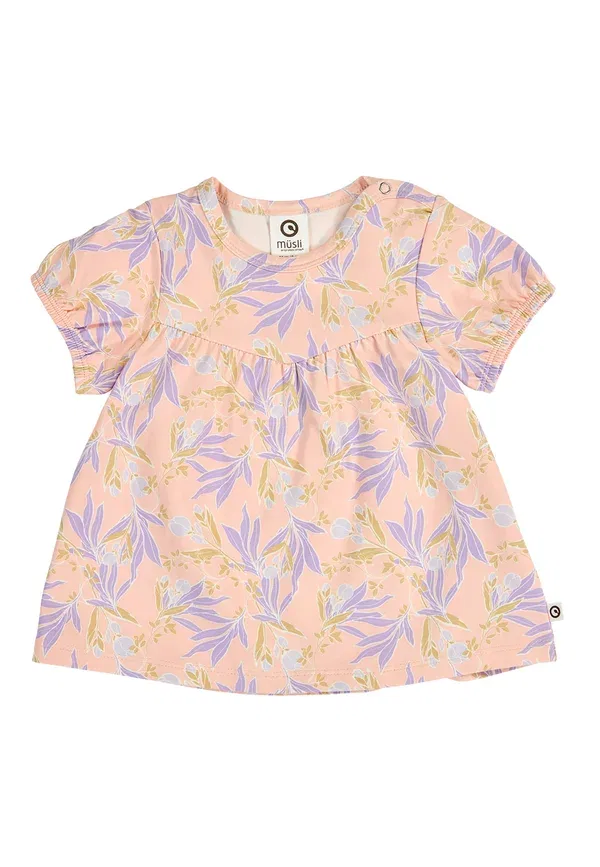 Комплект из брюк и топа с цветочным принтом Musli By Green Cotton Peach Bloom Dream, персиковый — фото 2