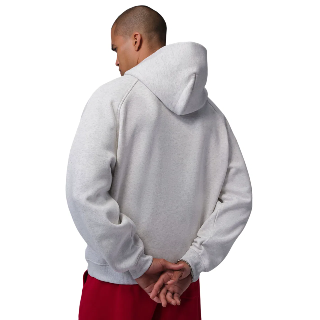 Мужской худи оверсайз с принтом Jordan Brooklyn Graphic Oversize Pullover BB Hoodie, Jordan, Gray Red — фото 2
