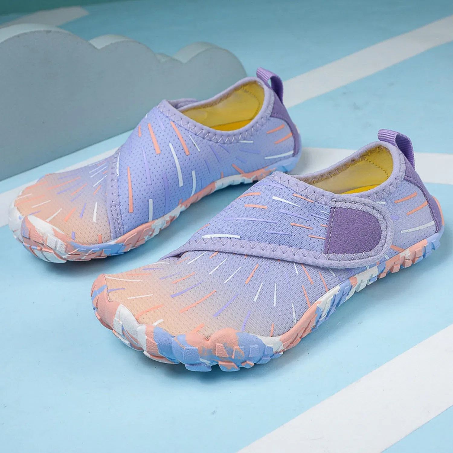 Детские кроссовки для мальчиков Barefoot Bambino Scarpe Scoglio Scarpe Antiscivolo Grounding Shoes, Purple — фото 3