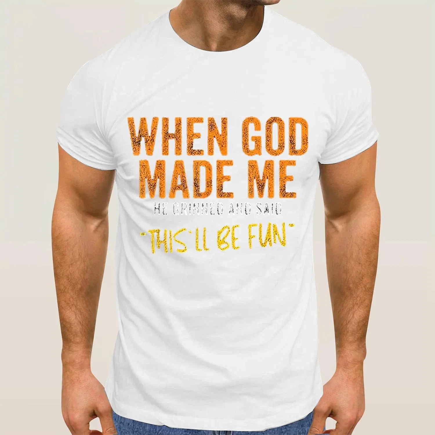 Футболка с принтом Religious Quote, White — фото 2