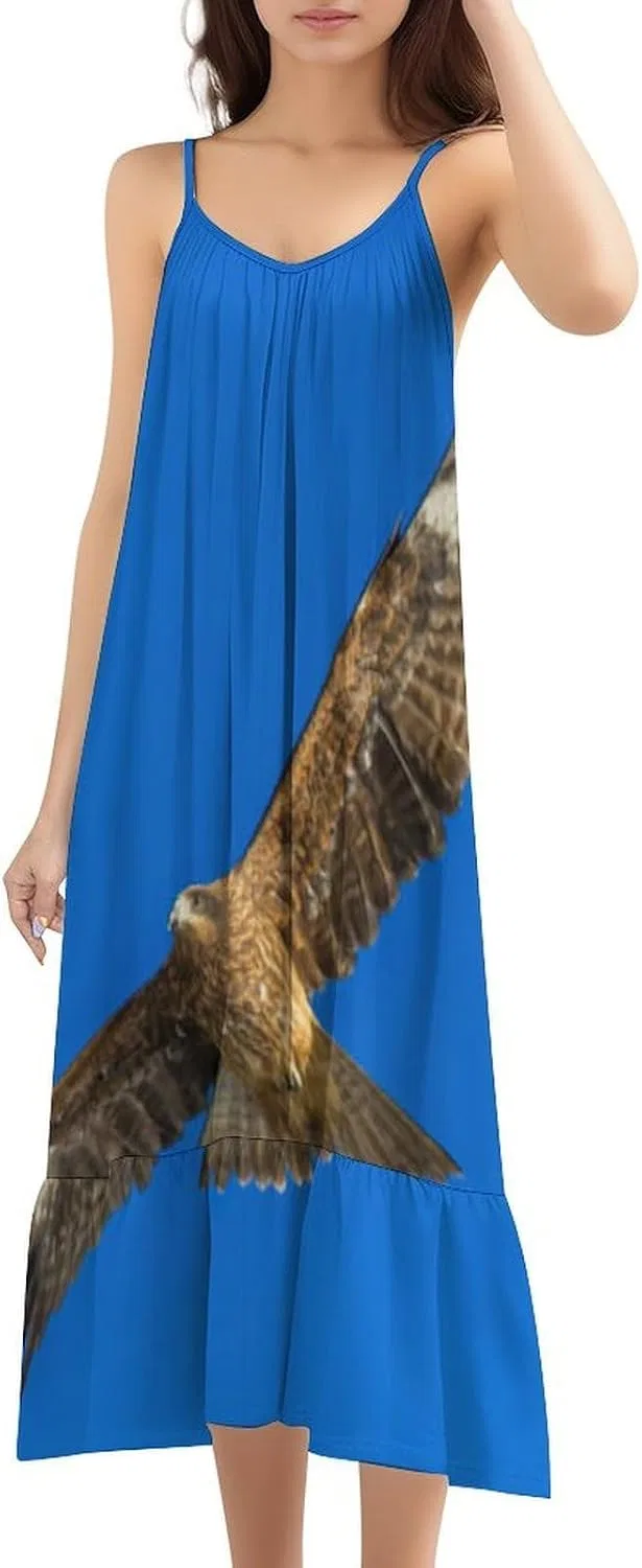Женское летнее макси-платье без рукавов Eagle, Style-16