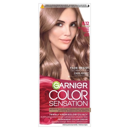 

Крем-краска для волос Color Sensation 8.12 Опаловый розовый блонд Garnier