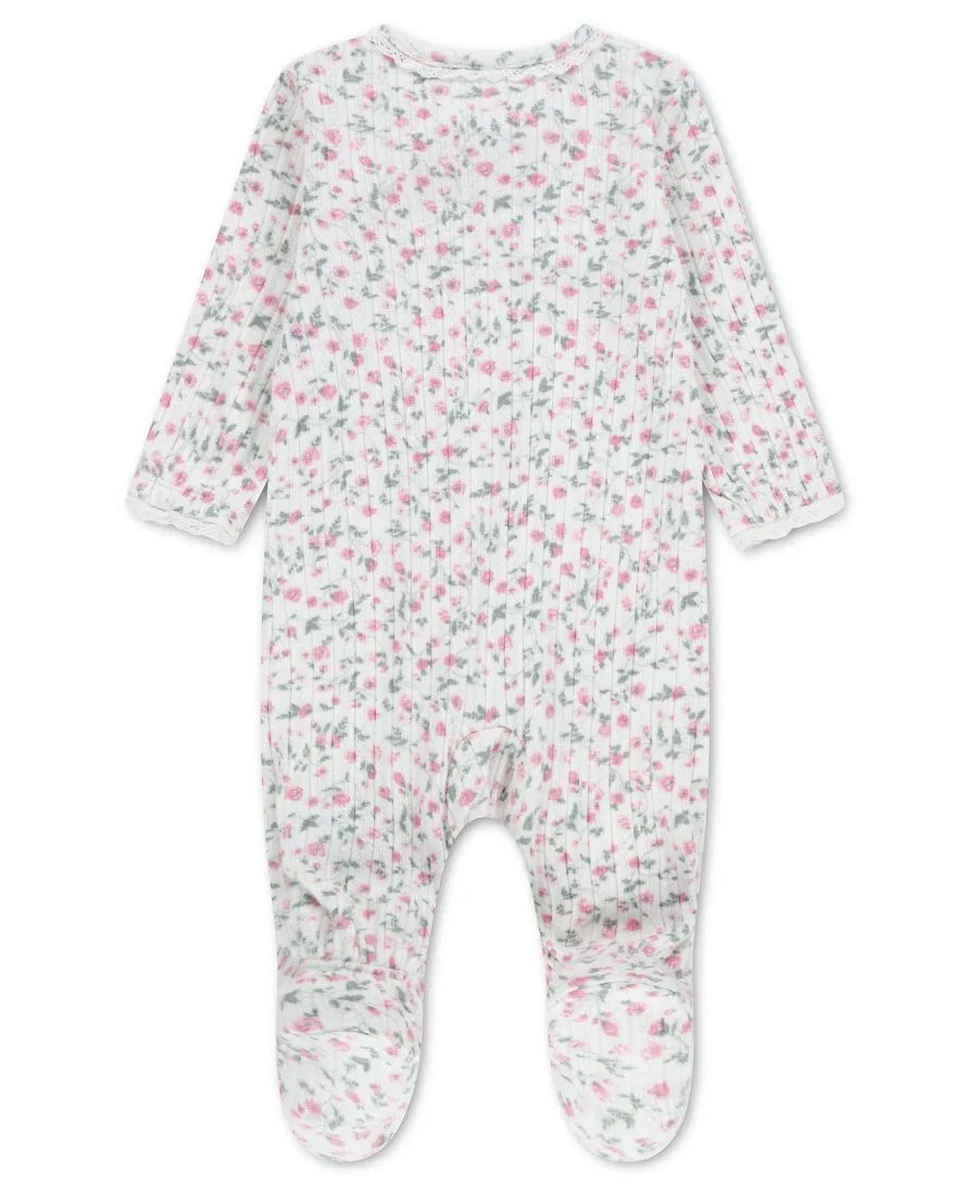 Детский комбинезон с длинным рукавом и кружевной отделкой abercrombie kids, Jet Stream Painted Flowers — фото 2