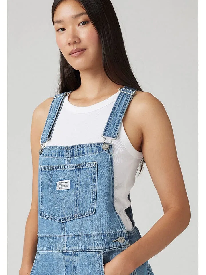 Женские джинсовые комбинезоны-латцхозе Levi's, Hellblau — фото 4