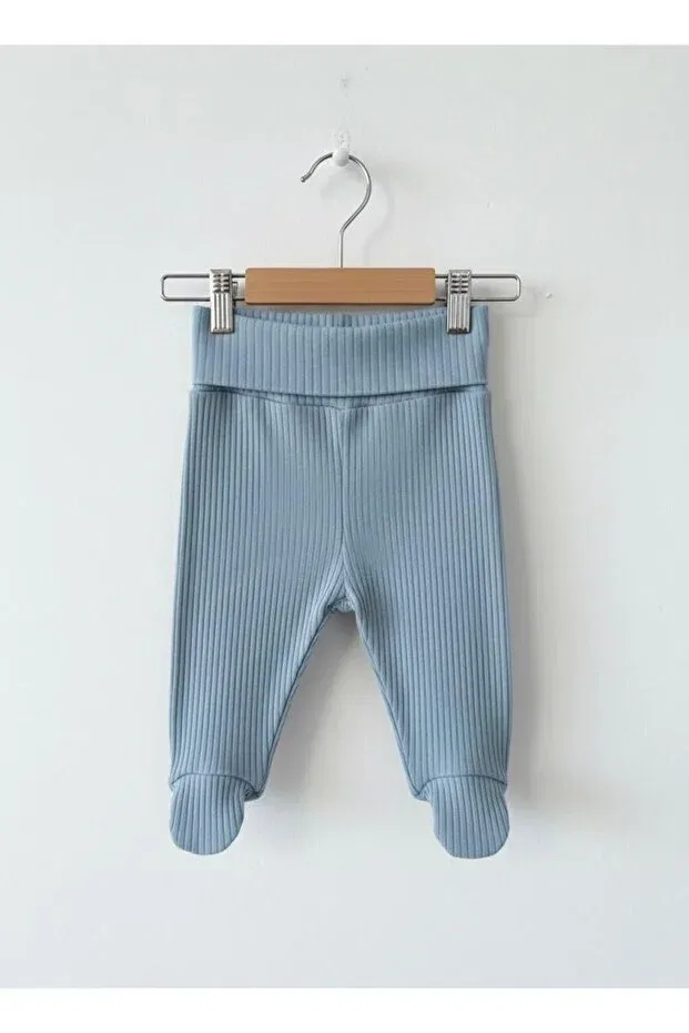 Детские брюки для девочек облегающие Basic theme reported bottom with booties Tiffany, Blue