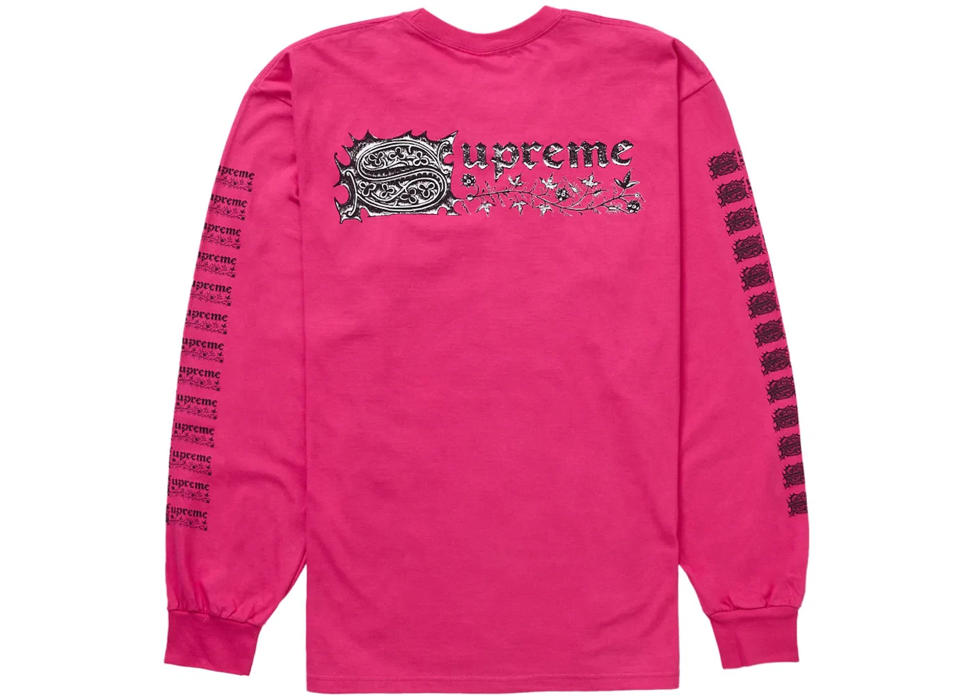 Мужская футболка с длинным рукавом Supreme Saint Sebastian L/S Tee, Pink — фото 2