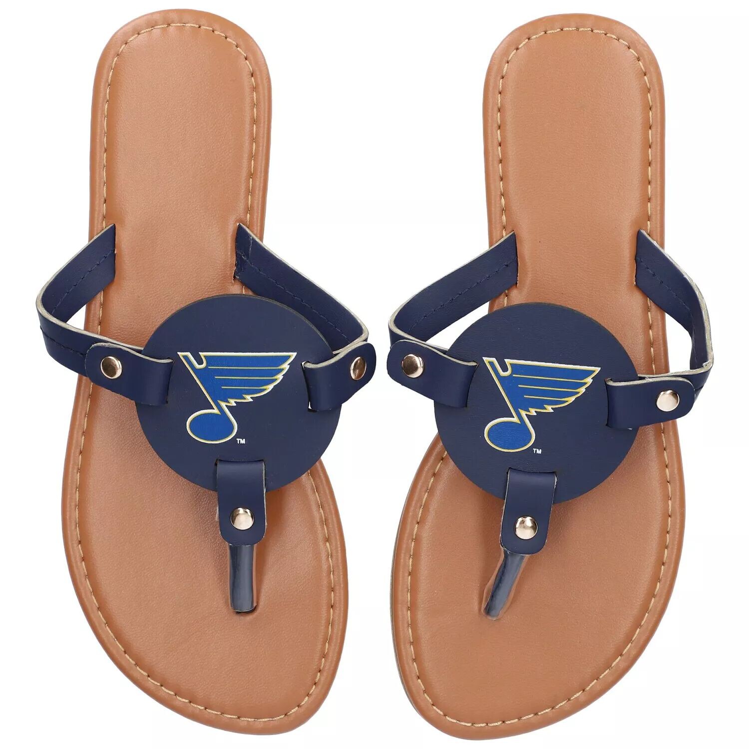 

Женские вьетнамки с вырезанным логотипом St. Louis Blues