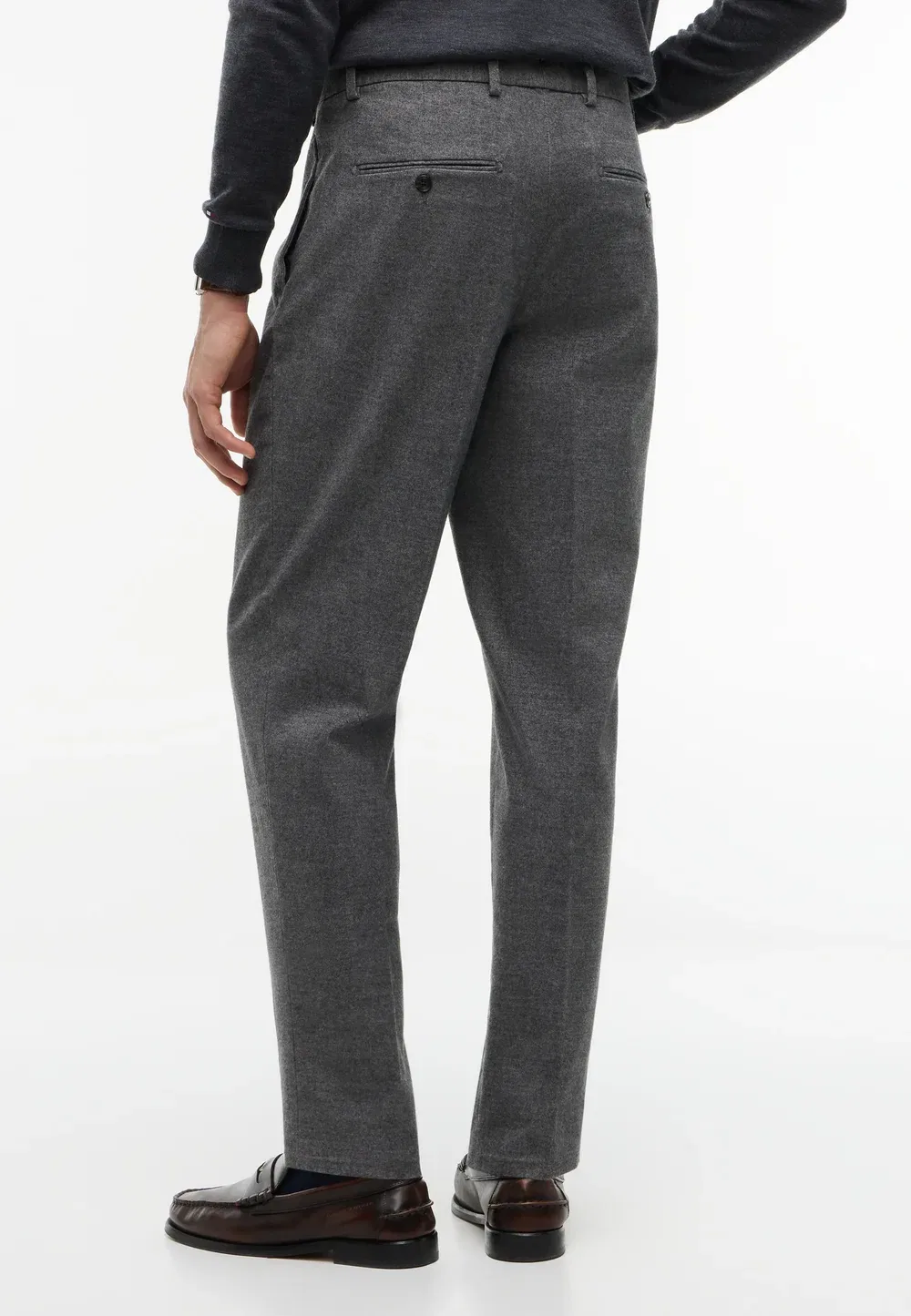 Однотонные брюки-брюки с начесом Tommy Hilfiger, Dark Grey Heather — фото 3
